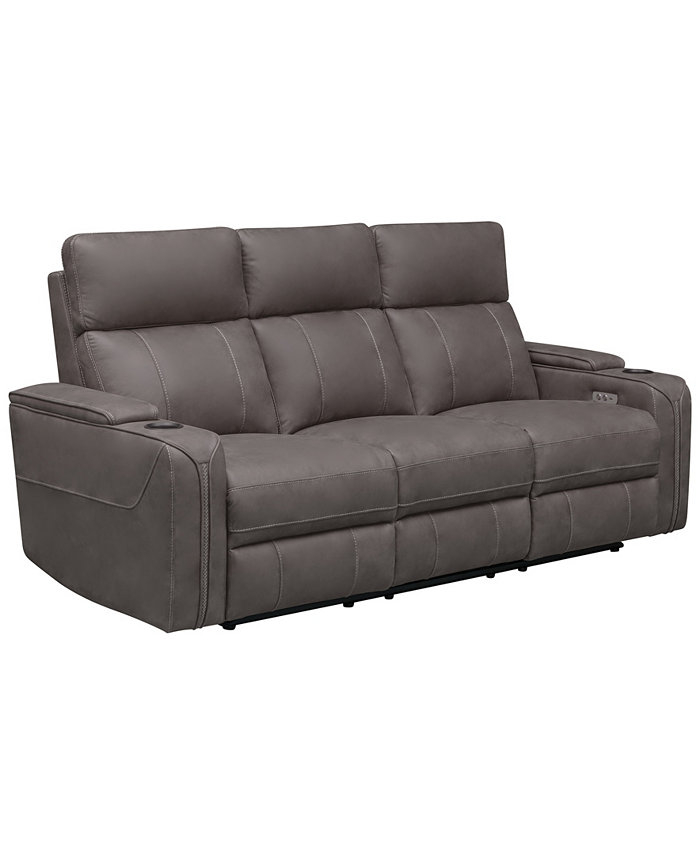 Abbyson Living Avenger 85.8 Fabric with Dropdown Table Power Reclining Sofa