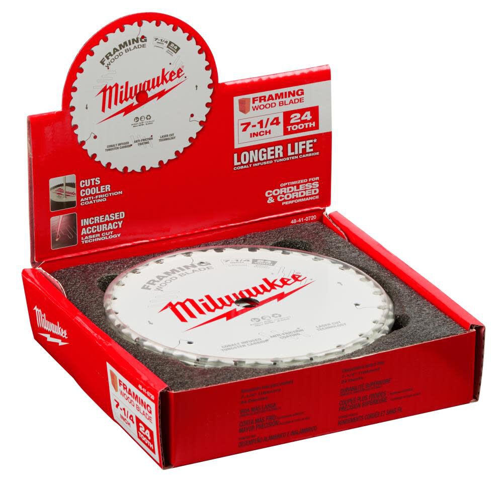 Milwaukee 7-1/4 in. 24T Framing Circular Saw Blade 48-41-0720 from Milwaukee