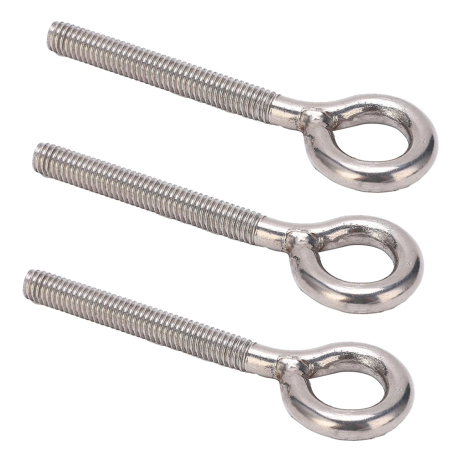 10 Pack M6 Eye Screw Lifting Eye Bolts Stainless Steel Eye Screws Eye Hooks For Indoor and Outdoor Use