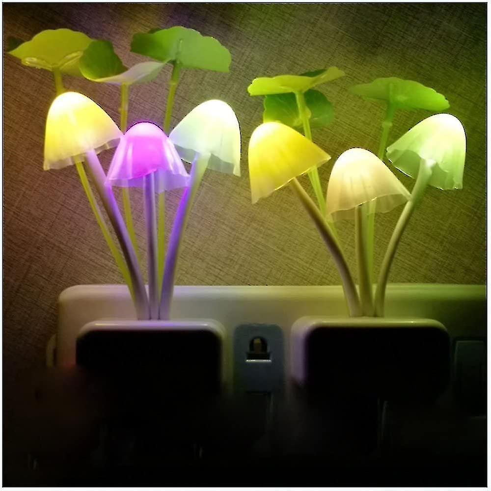 2pcs Dusk To Dawn Led Night Light Plug-in Wall Lamps