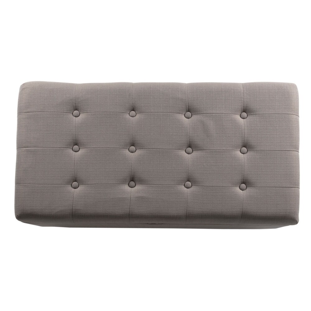 Copper Grove Sororia Grey Tufted Storage Bench