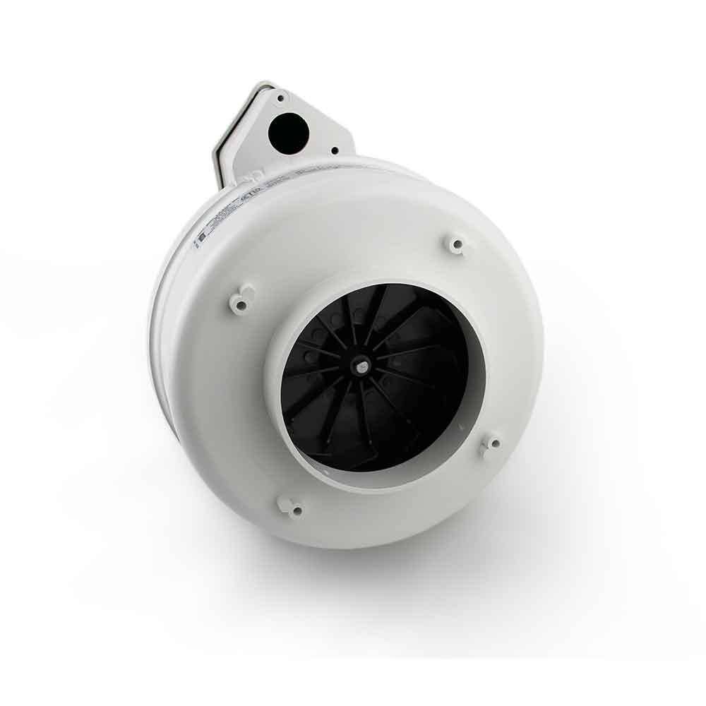 RadonAway XP201C 4 in. Inlet and Outlet Inline Radon Fan in White with 1.6 in. Maximum Operating Pressure 23011-1