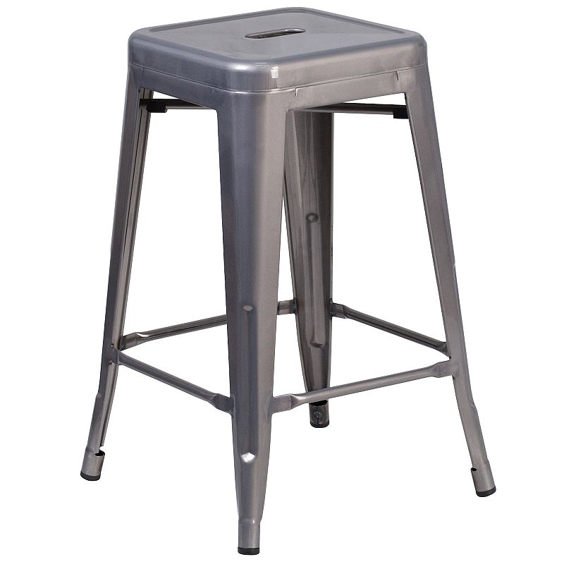 Flash Furniture 24-in. Backless Metal Counter-Height Stool