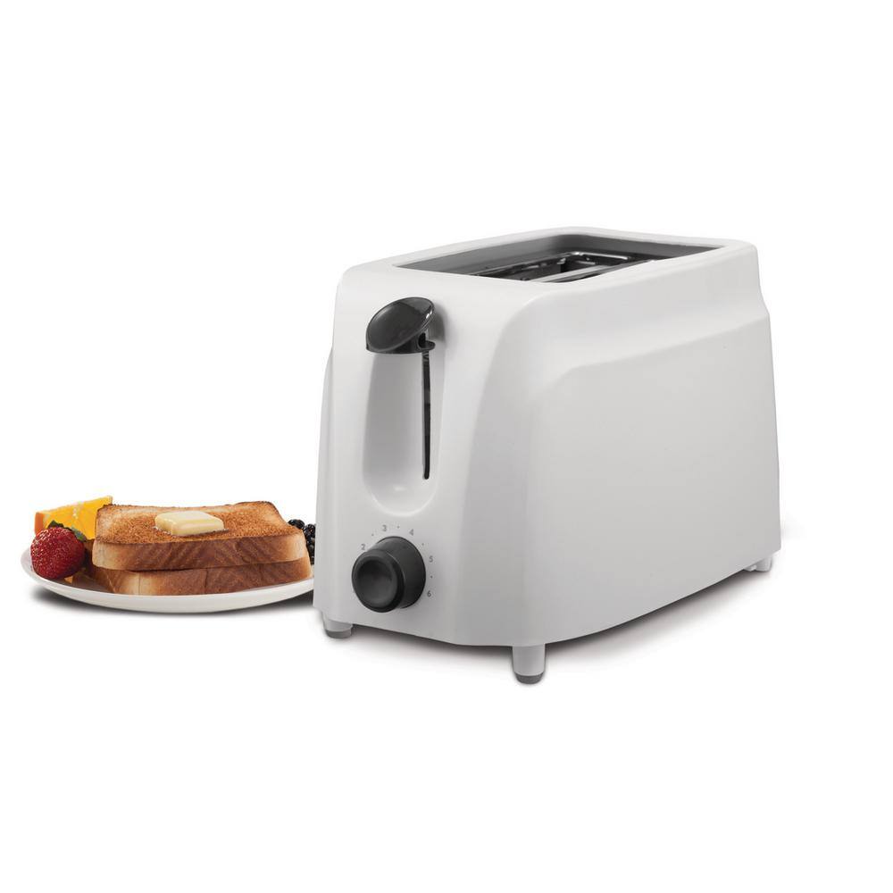 Brentwood Appliances 4-Cup White Coffee Maker and 2-Slice White Toaster 843631123430