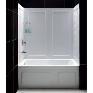 DreamLine Infinity-Z 56-60 in. W x 60 in. H Sliding Semi-Frameless Tub Door in Oil Rubbed Bronze with Clear Glass DL-6992-CL-06