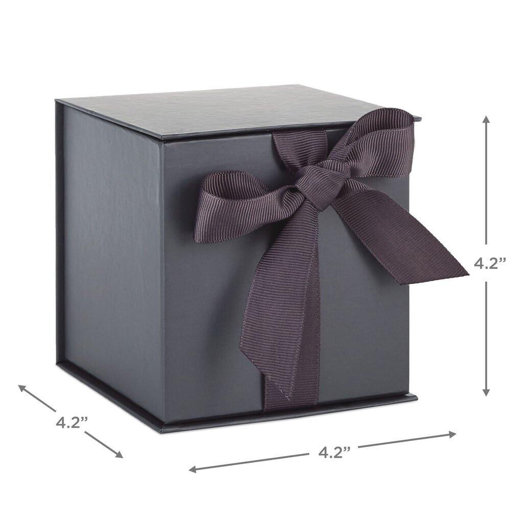 Hallmark  Slate Gray Small Gift Box With Shredded Paper Filler