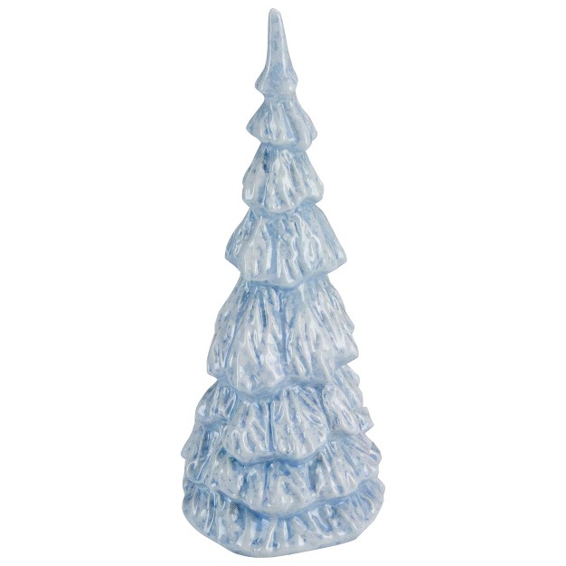 Blue And White Textured Christmas Tree Tabletop Decor