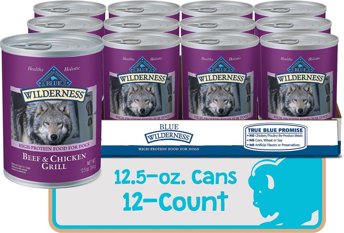 Blue Buffalo Wilderness Beef and Chicken Grill Grain-Free Canned Dog Food