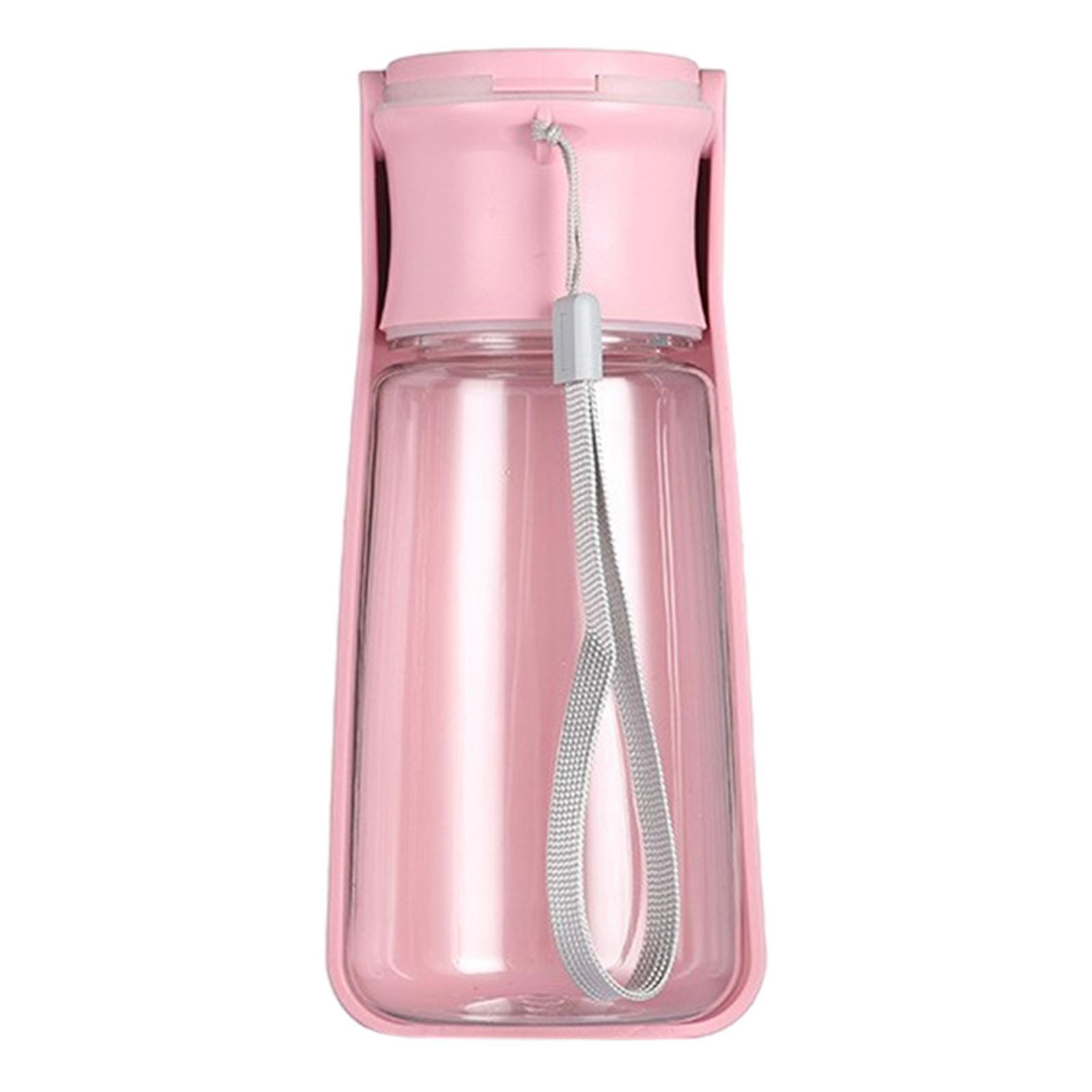 Pet Water Bottle Foldable Pets Drinking Bottle For Traveling Outdoor Fishing Pink