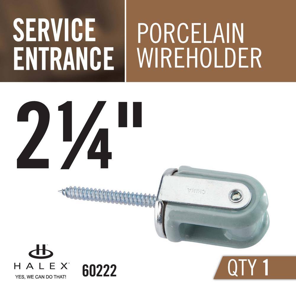 Halex 2-14 in. Service Entrance (SE) Porcelain Wire Holder 60222