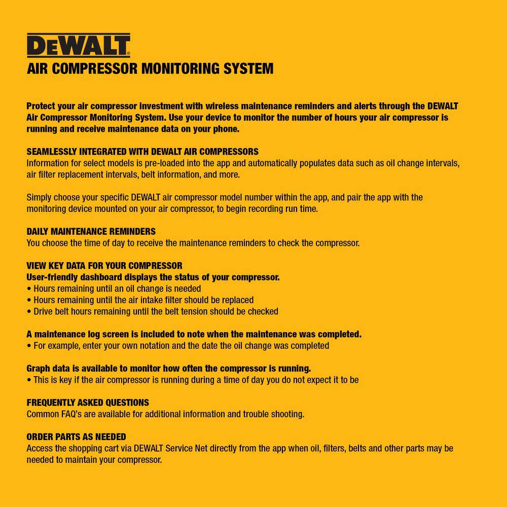 DW 80 Gal. 175 PSI Vertical Stationary Electric Air Compressor with Air Compressor Monitoring System DXCMV5048055A