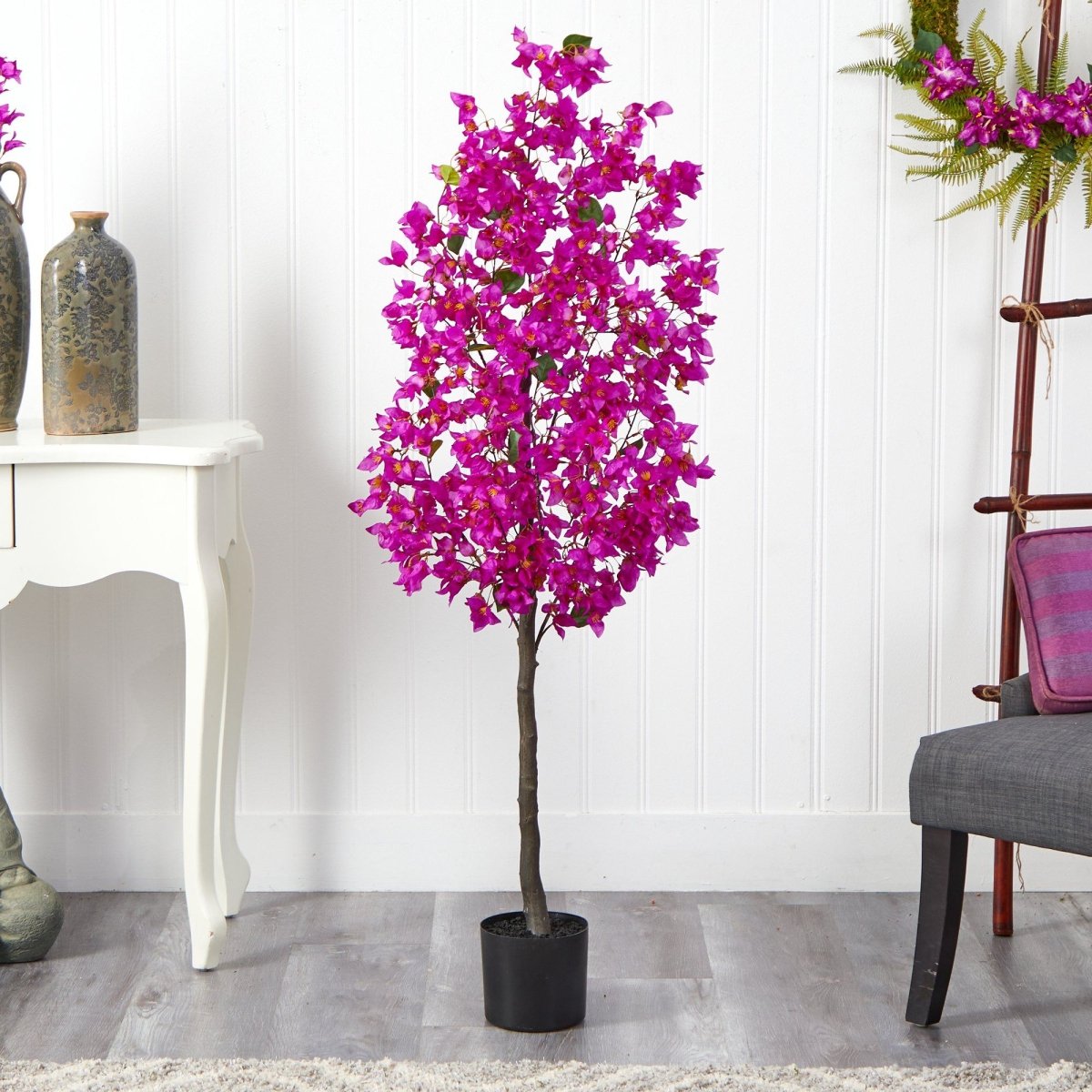 5’ Bougainvillea Artificial Tree | Vibrant & Lifelike Floral Décor