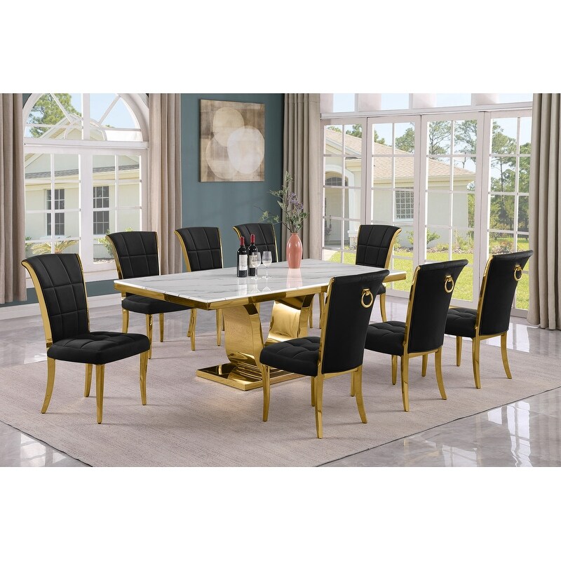 Best Quality Furniture D321 SC324 7 Dining Set with 78\