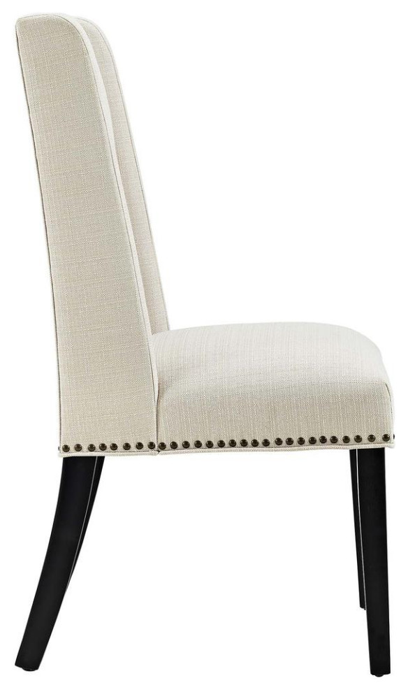 Baron Dining Chair Fabric Set of 4   Beige EEI 3503 BEI   Contemporary   Dining Chairs   by BisonOffice  Houzz