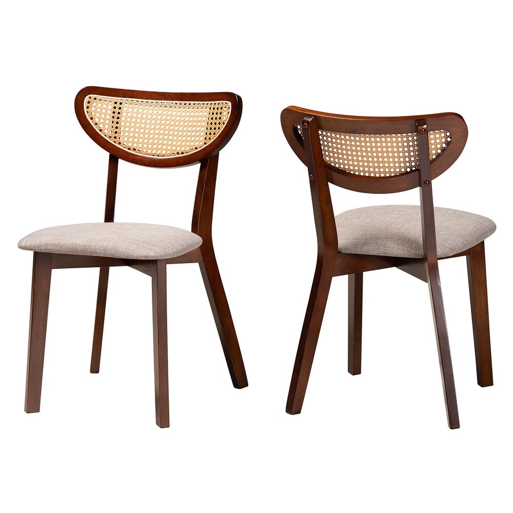 Dannell Mid Century Modern Wood 2 Piece Dining Chair Set