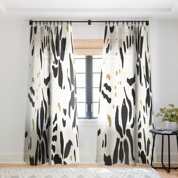 Evamatise Abstract Spider Orchids Single Panel Sheer Window Curtain Society6