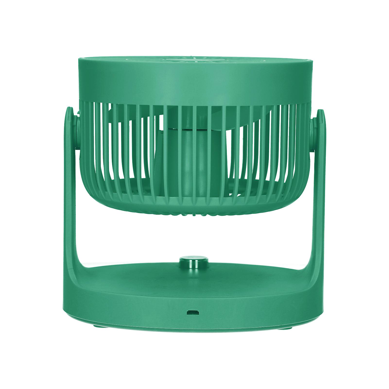 Green Air Circulator Fan Small Quiet Desk Fan 110 Degree Tilt Removeable Grille For Easy Maintenance 3 Speed Cooling Fan Personal Table Fan For Office