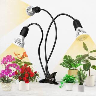 SANSI 450-Watt Equivalence Full Spectrum 3-Head Gooseneck LED 30-Watt 4000K Daylight Power Clip-on High PPFD Plant Grow Light 01-03-001-011013