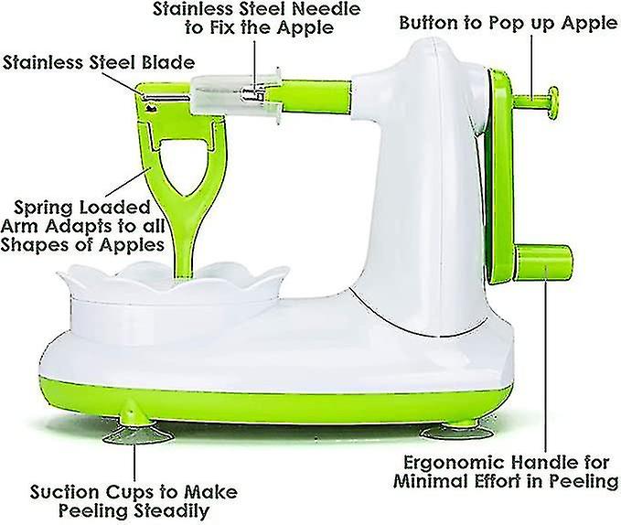 Apple Peeler， Pear Peeler With 8 Wedges Apple Slicer And Corer， Stainless Steel Blades