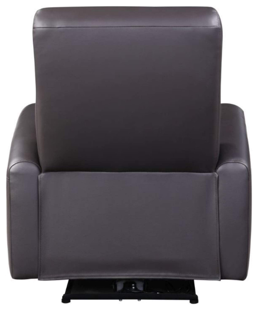 Modern Recliner  Comfortable Genuine Leather Seat With Sloped Arms   Contemporary   Recliner Chairs   by Decor Love  Houzz