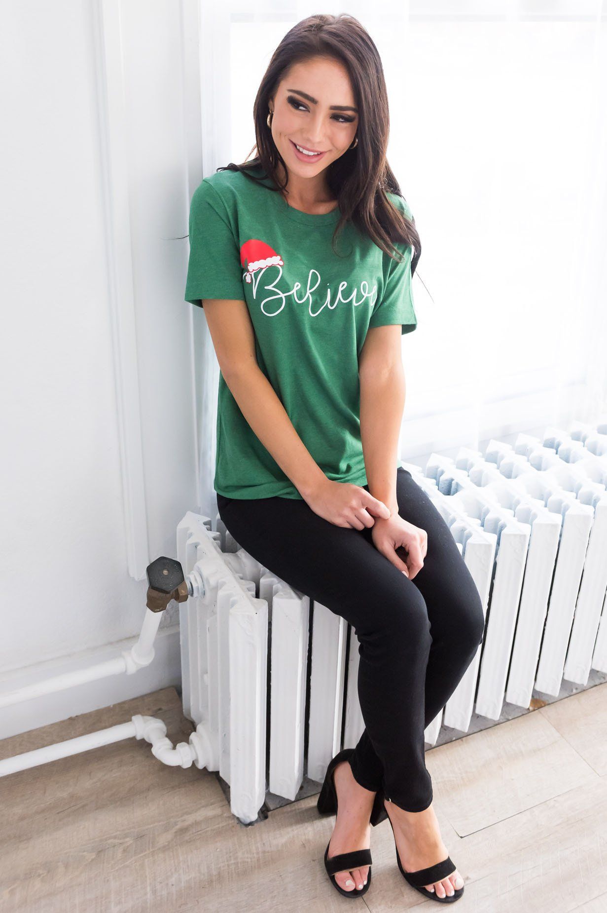 Believe Christmas Modest Tee