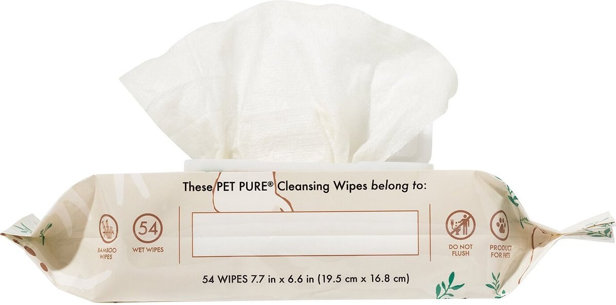 Dr. Brite Pet Pure Conditioning Coconut and Oat Cleansing Dog and Cat Wipes， 54 count