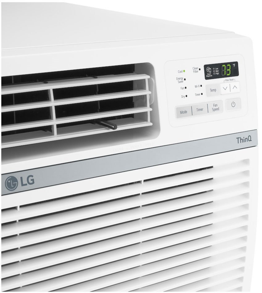 LG 24，500 BTU 10.3 EER 230/208 V White Smart Wi-Fi Window Air Conditioner