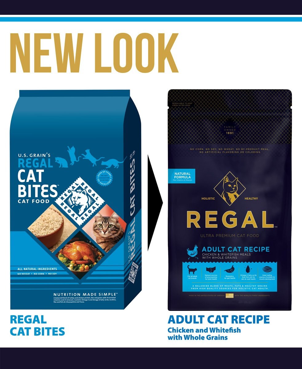 Regal Pet Foods Adult Cat Recipe Chicken and Whitefish Meals Whole Grains Dry Cat Food