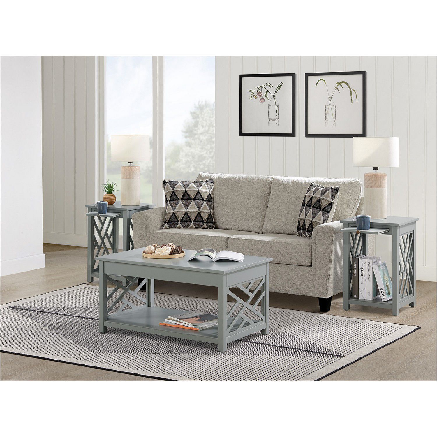 Alaterre Furniture Coventry Coffee Table and End Table 3-piece Set