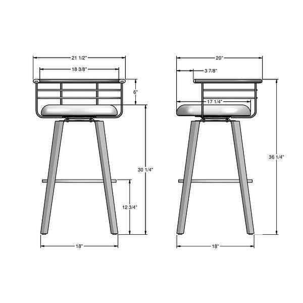 Amisco Colt Swivel Counter and Bar Stool