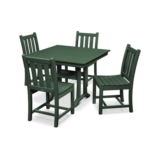 POLYWOOD Traditional Garden 5Piece Farmhouse Dining Set