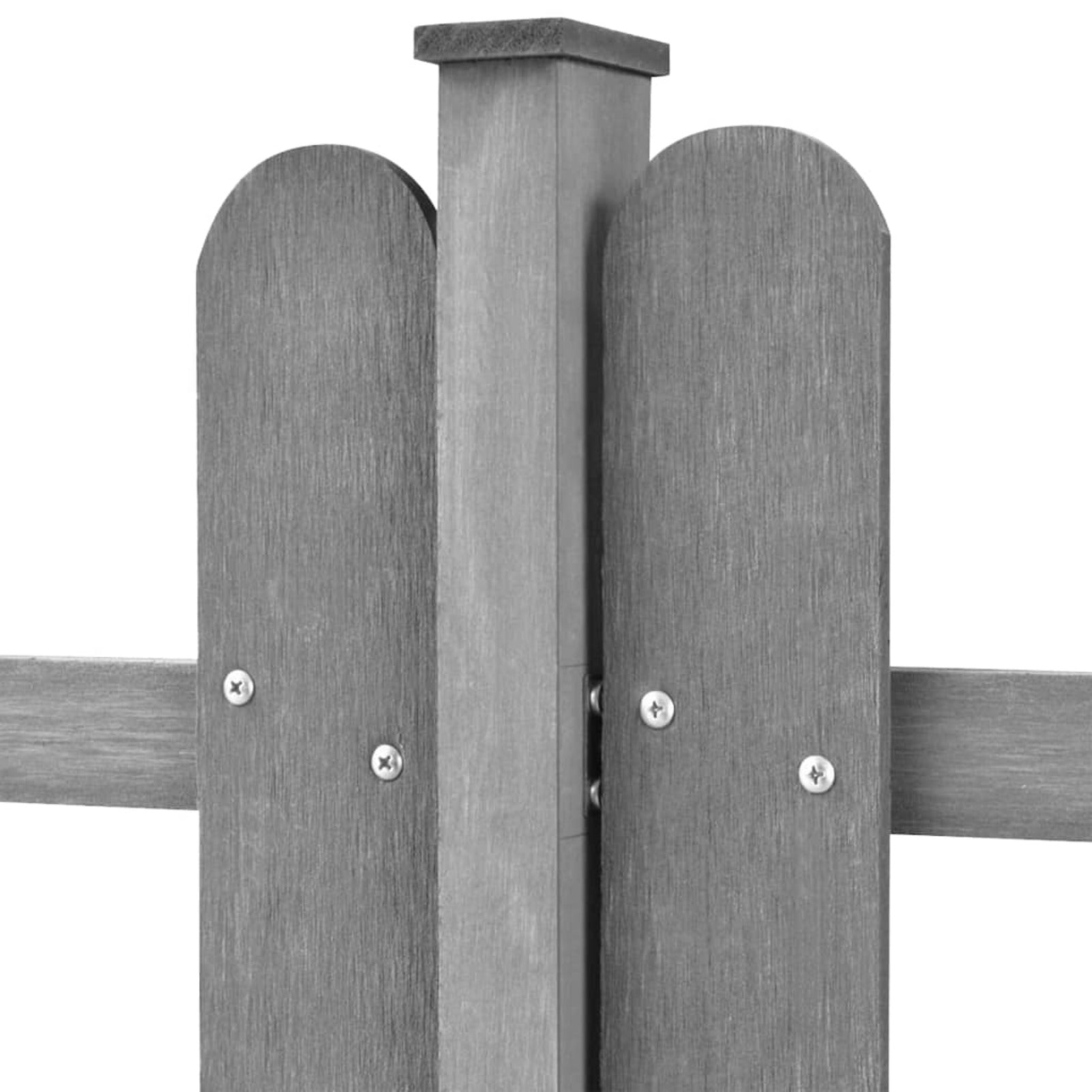 ikayaa Picket Fence with Posts 3 pcs WPC 236.2"x23.6"