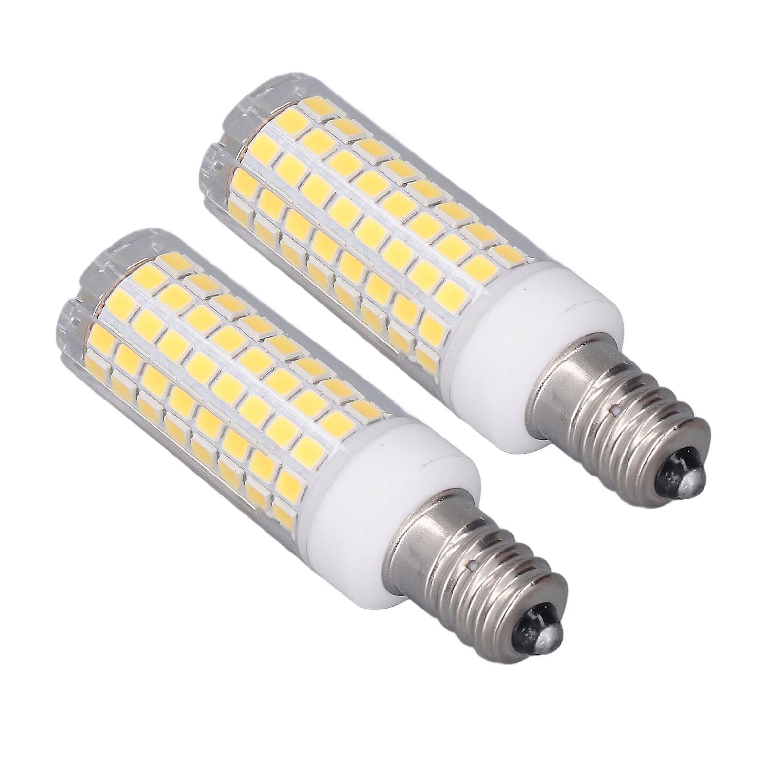 2 PCS LED Corn Bulb 102 LEDs 10W Dimmable PC Ceramic Energy Saving E12 Bulb for Home Lighting AC 100 to 120V Natural Light