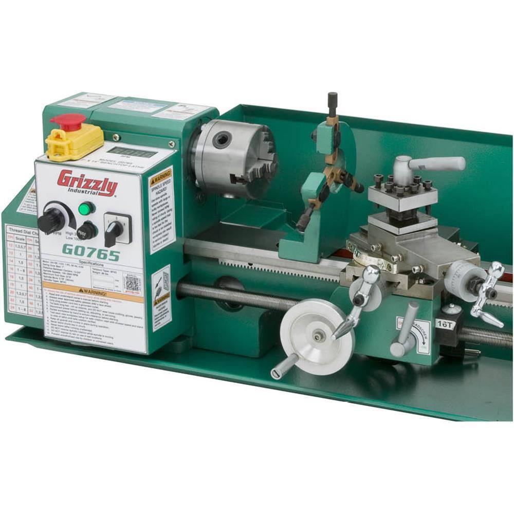 Grizzly Industrial 7 in. x 14 in. Variable-Speed Benchtop Lathe G0765