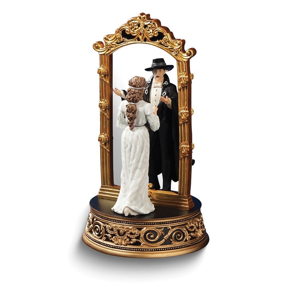 Curata San Francisco Music Box Co. Phantom of The Opera Mirror Christine (Plays Music of The Night) Musical Figurine