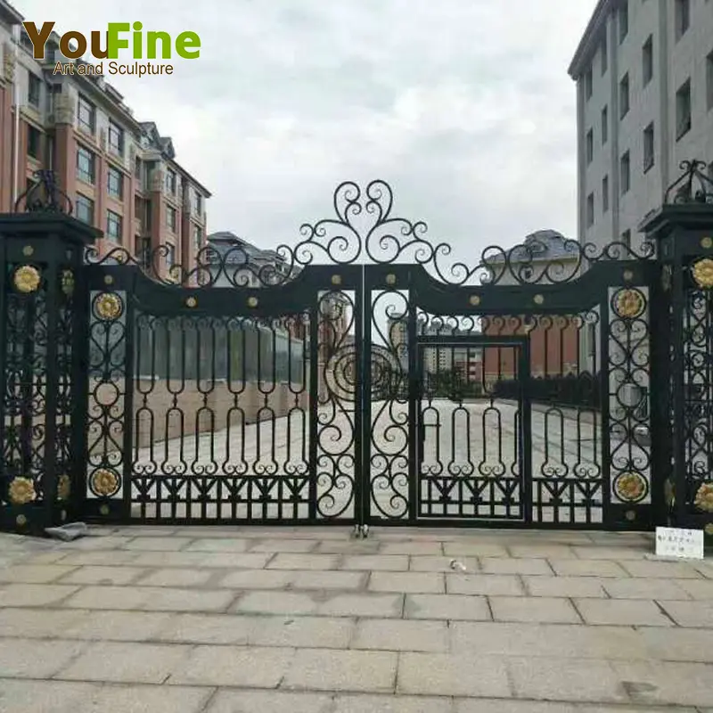 small customized house main iron gate for sales