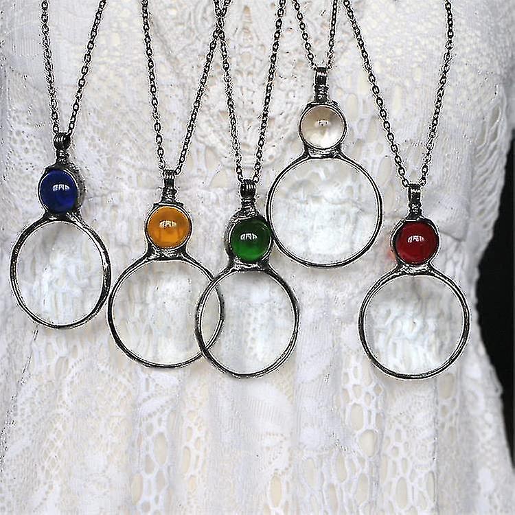 Magnifying Glass Necklaces For Women Magnifying Glass Pendant Reading Magnifier Gift Creative Toy