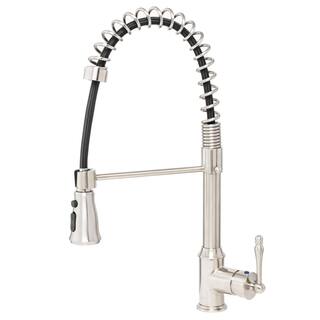 AKDY Handmade All-in-One Topmount Stainless Steel 33 in. x 22 in. Single Bowl Kitchen Sink w Spring Neck Faucet Accessory KS0365