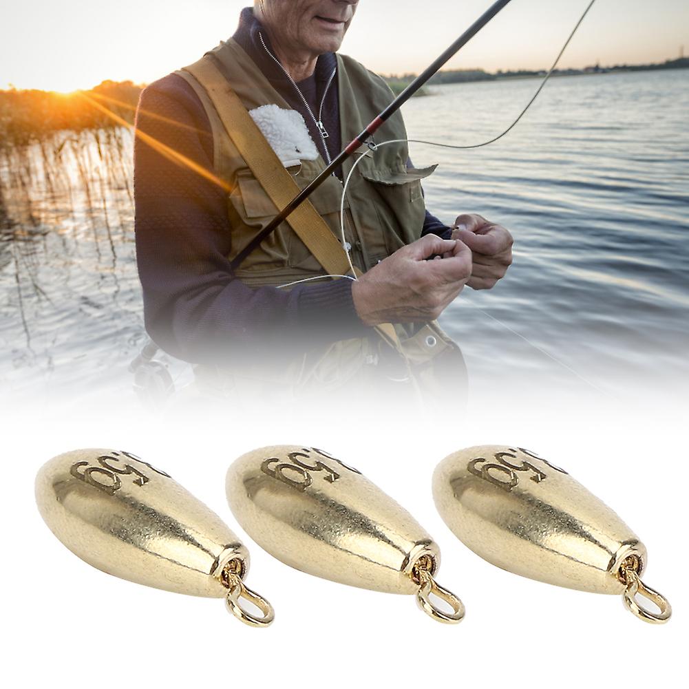 10pcs Portable Reusable Rotation Fishing Weights Sinkers Tackle Accessory Golden