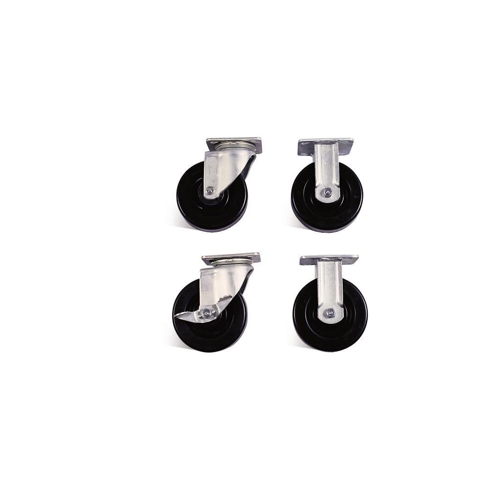 6 Caster Set with Brakes (4pc) ;