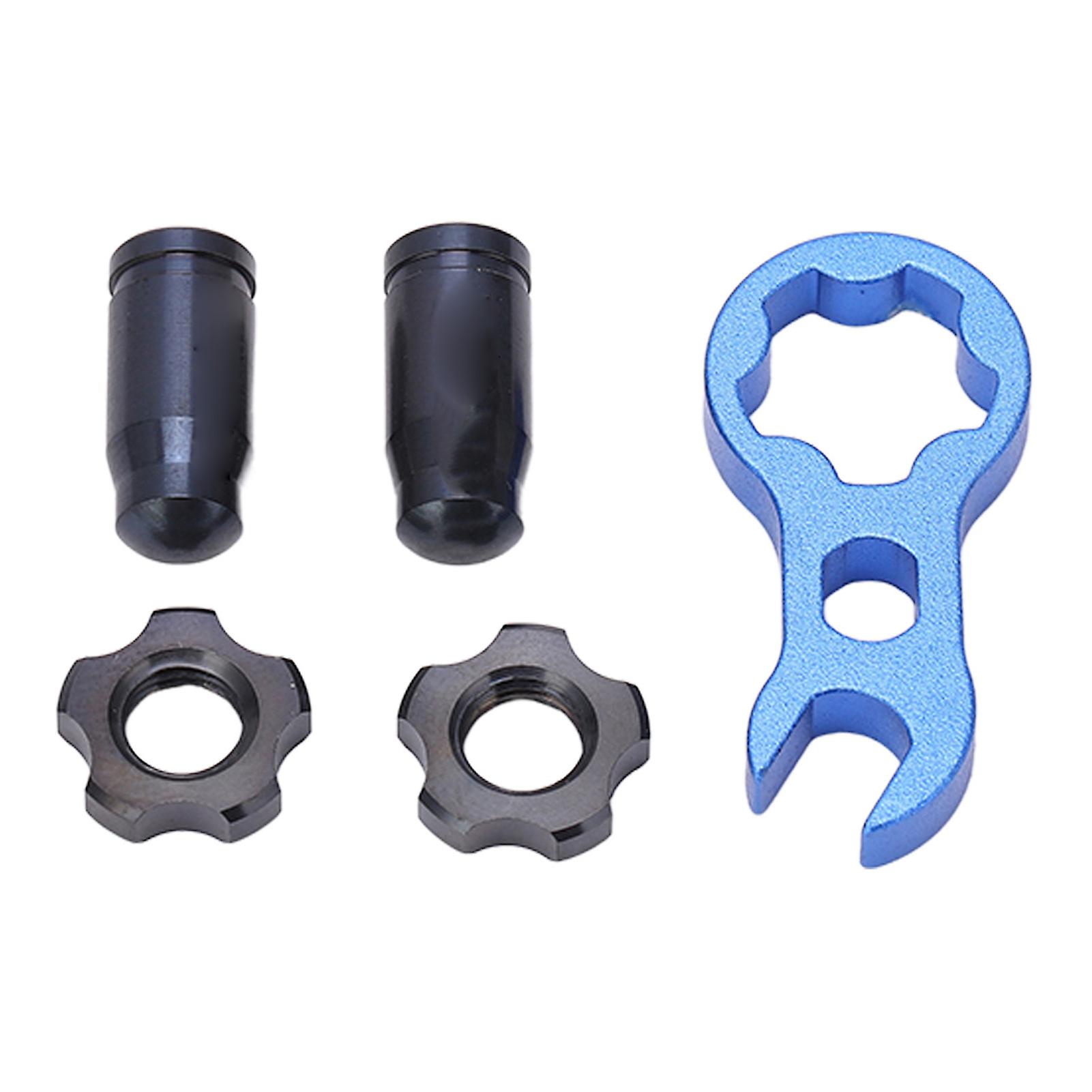 Risk 7pcs Titanium Alloy Bicycle Presta Valve Cap Strong Hardness Bike Tire Valve Cover Nut Setblack