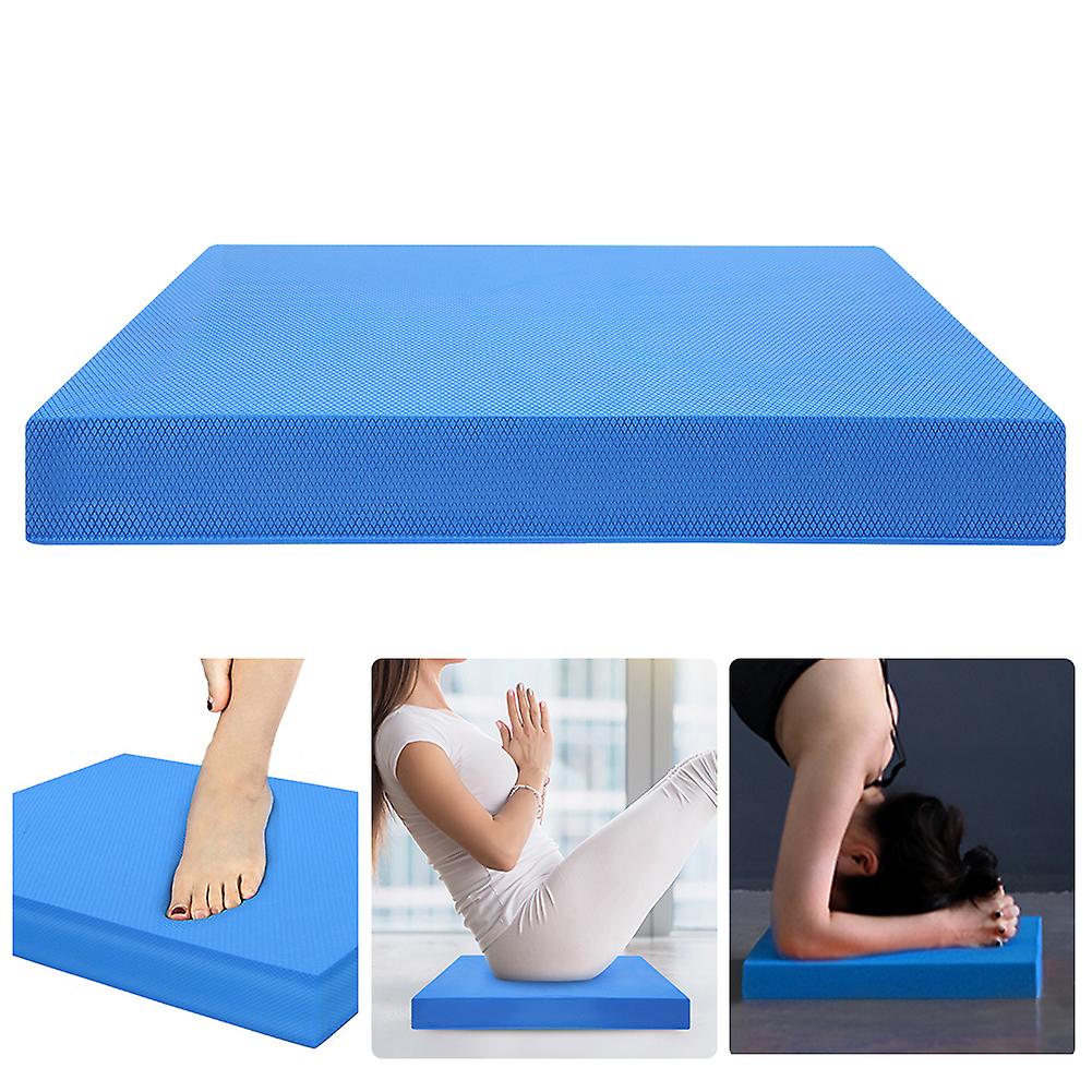 Soft Yoga Balance Cushion Pad Training Padded Waist Abdomen Exercise Fitness Mat Equipments Blue