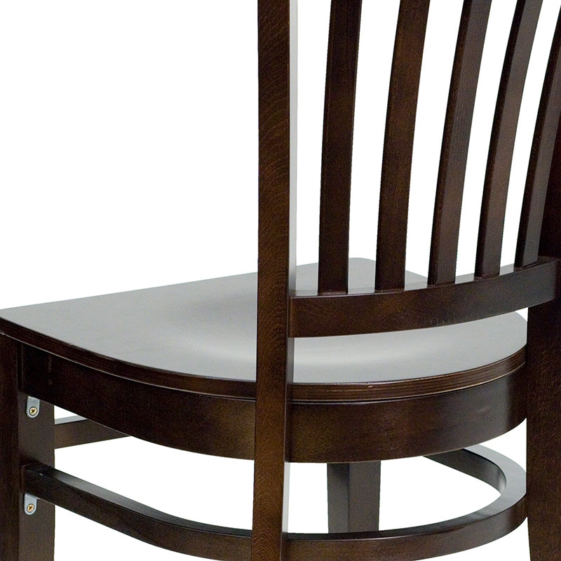 HERCULES Series Vertical Slat Back Walnut Wood Restaurant Chair   Transitional   Dining Chairs   by First of a Kind USA Inc  Houzz