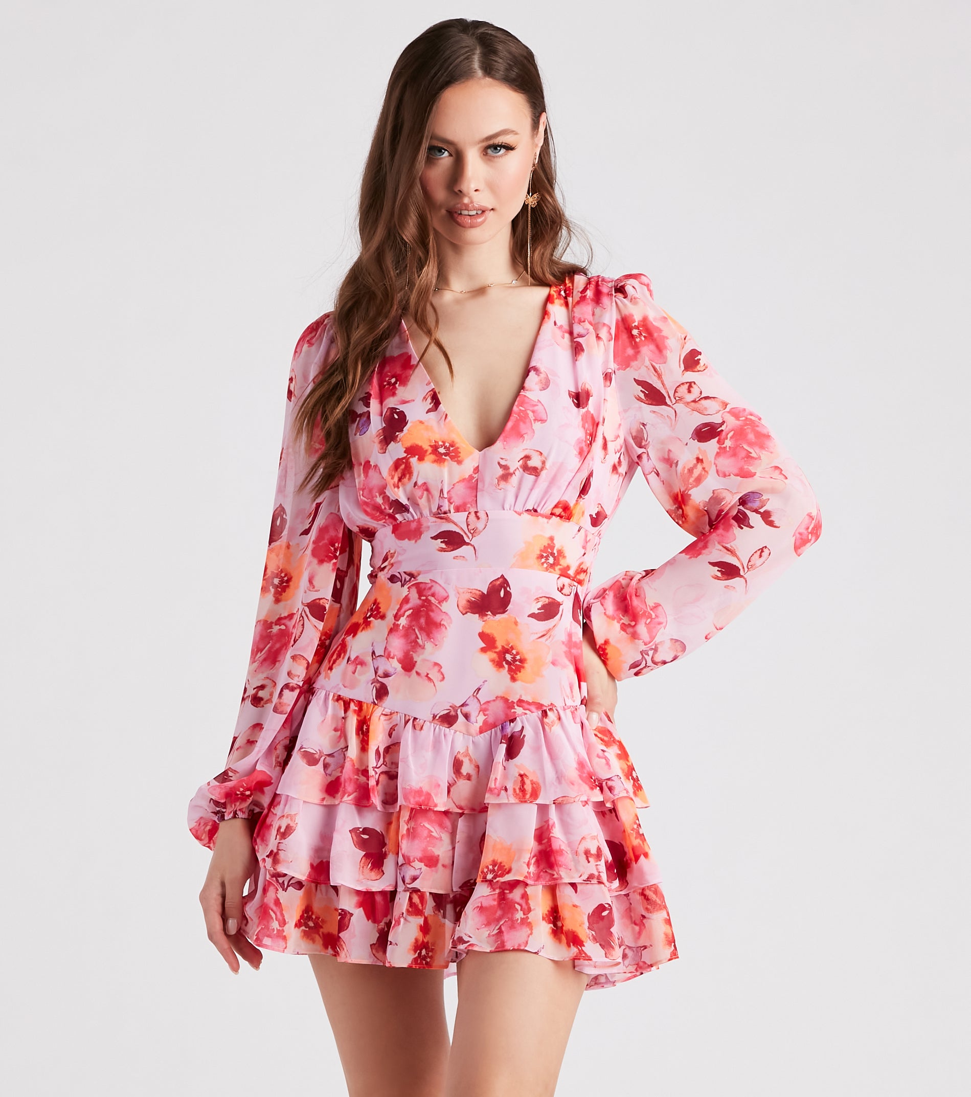 Spring In Full Swing Floral Skater Dress