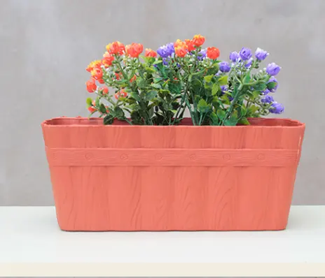 new Purple Clay Pot Plastic Flower Pot Rectangular Succulent Combination Antique plastic flower pot supply