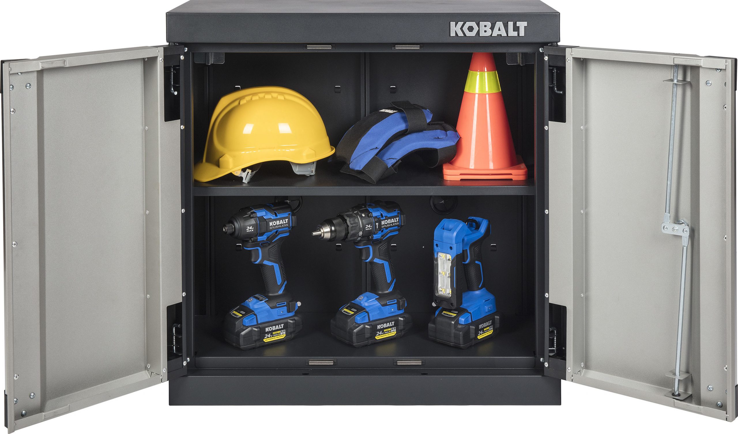 Kobalt 19003 Steel Wall-mounted Garage Cabinet (28-in W x 28-in H x 12.5-in D)