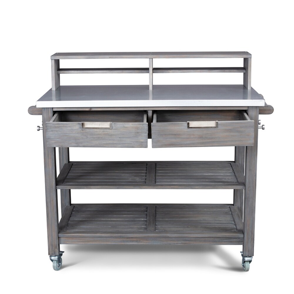 Homestyles Maho Gray Wood Potting Bench   49\