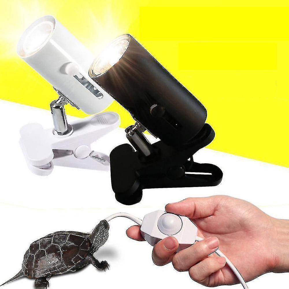 Reptile Lamp Kit With Clip-on Ceramic Light Holder Turtle Basking Uv Heating Lamp Set Tortoises Lizard Lighting