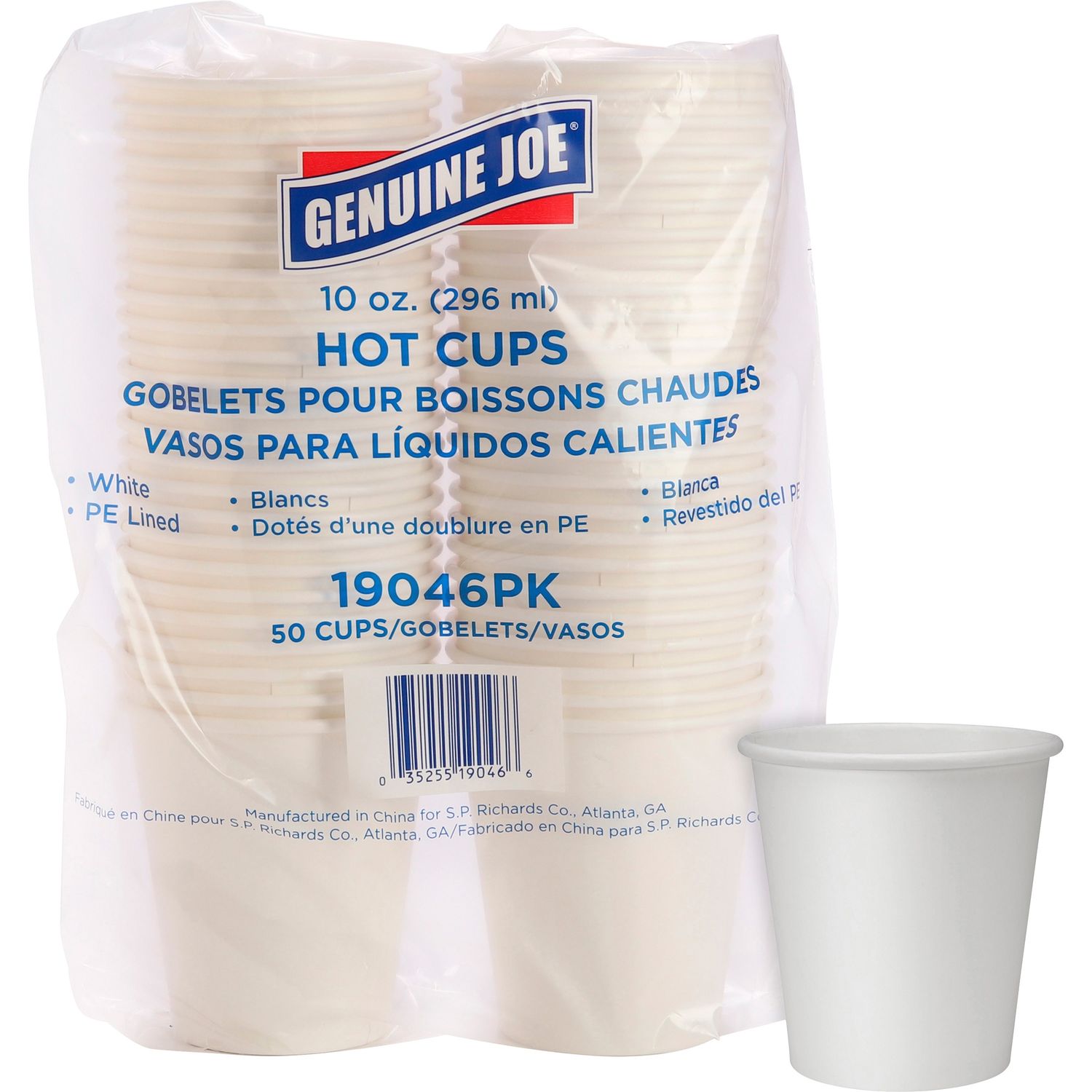 Lined Disposable Hot Cups by Genuine Joe GJO19046CT