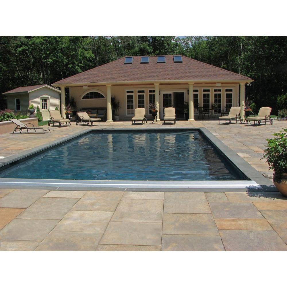 Nantucket Pavers Patio-on-a-Pallet 12in. x 24in. and 24in. x 24in. Concrete Tan Variegated Basketweave Yorkstone Paver(18 Pcs48 Sq Ft) 30534